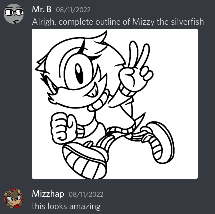 Involvement with Mizzyhap's Mizzy character